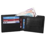 STARHIDE Mens RFID Blocking Genuine Leather Wallet with Removable Minimalist Slim Card Holder 1125