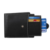 STARHIDE Mens RFID Blocking Genuine Leather Wallet with Removable Minimalist Slim Card Holder 1125